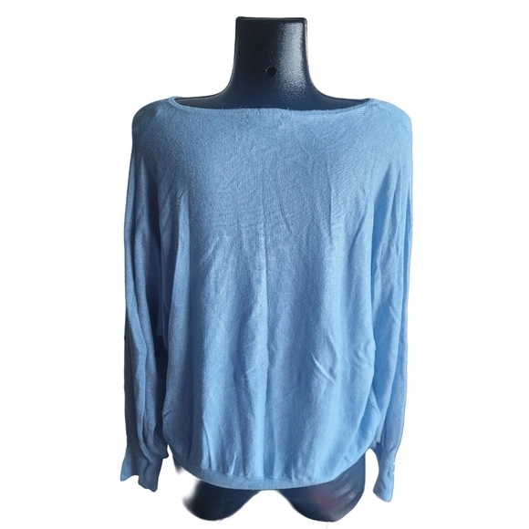 Joseph A Light Blue Dolman Sleeve Sweater M - Picture 6 of 8